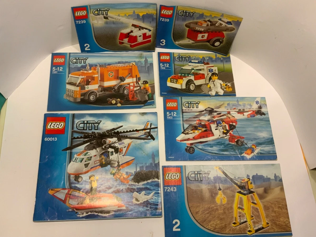 lego city instructions manuals 60013 7243 7903 7902 7239 7991 helicopter rescue