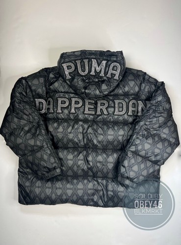 PUMA x DAPPER DAN Bomber Reversible Puffer Down Jacket Mens Sz XL - Picture 2 of 7