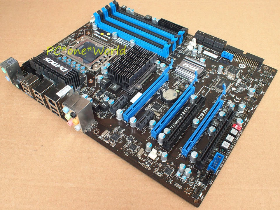MSI X58 PRO X58 PRO-E Motherboard MS-7522 LGA1366 DDR3 Intel X58 100% working - Image 3 of 4