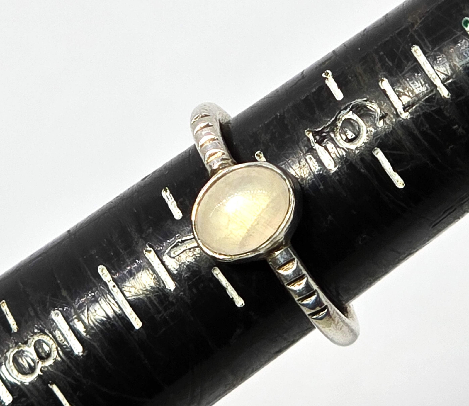 Rainbow yellow orange flash moonstone solitaire s… - image 9