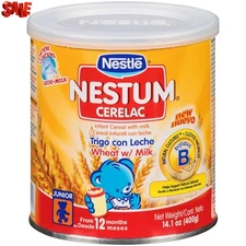 Nestle Nestum Cerelac Wheat Infant Cereal with Milk 14.1 oz. Canister