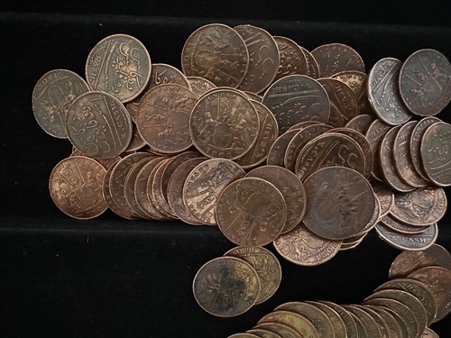 Shipwreck 1808 British East India 10 CASH Admiral Gardner Copper Madras Coins - Picture 12 of 18