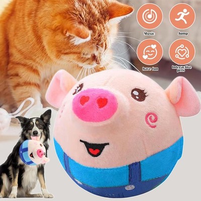 Interaktives Hundespielzeug Sprechendes Schwein Plüschspielzeug Bounce Hundeball