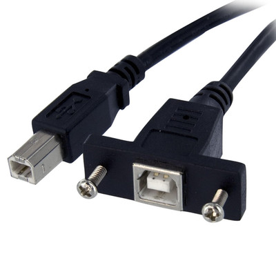 Startech 3 Ft Panel Mount USB Cable B to B - F/M