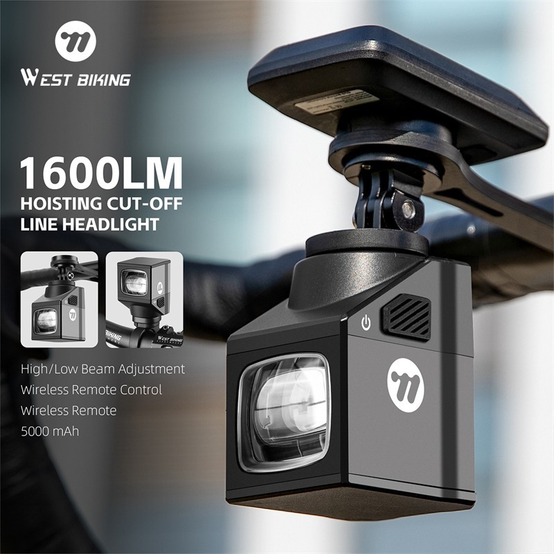 (New) Bicycle Front Light LED Wireless Remote Control Bike Head Light 1600 Lumens (29.69 USD)