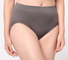 Breezies Air Effects Breathable Hi-Cut Panties 3-PACK Large 1Pale Blush/2 BROWN