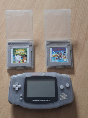 Nintendo Game Boy Advance Handheld-Spielkonsole transparent grau inkl. 2 Spiele