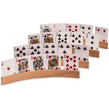 Yellow Mountain Imports Panorama Wooden Playing Card Holders/Racks - Set of 4...