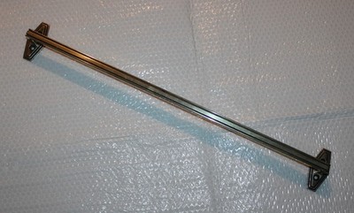 Antique Towel Bar 1920's Solid White Brass / Nickel Silver 27 5/8 Inch 3 lb 9 oz
