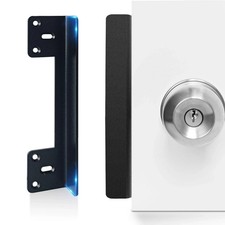 Door Latch Guard Plate 7  with 1  Offset Cover, Outswing Door Security Protector