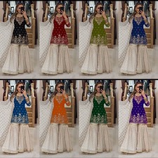 Pakistaner Kleid Salwar Kameez Fertig Zum Tragen Suit Indian Hochzeit Party Robe
