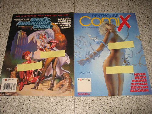 Men's Adventure Penthouse Comix 1995 Comic Magazine Collection Lot Tits Ass