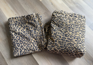 Ralph Lauren QUEEN SHEETS Leopard Cheetah Aragon Animal FLAT FITTED Cotton USA