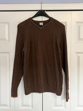 Vintage Columbia Men's Sweater Brown Long Sleeve V Neck Pullover sz XL