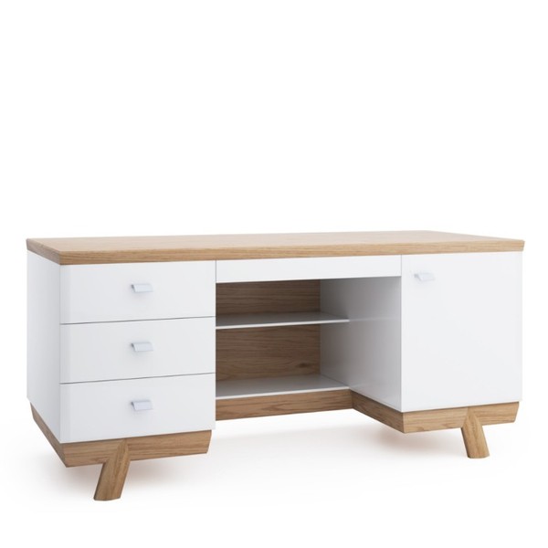 Moderner Schreibtisch Tisch Schreibtische BüRo Office Chef Tische Holz Aspen-image