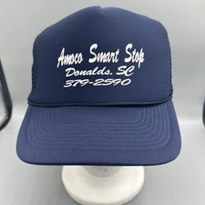 Vintage Rare NOS Amoco Smart Stop Donalds, SC Mesh Truckers Hat Cap