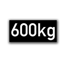 Pegatina pegatina 4,8x2,2cm 600kg peso carga kilos gramos remolque #A7418