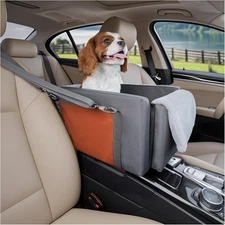 Center Console Dog Car Seat, Armrest Middle Console Booster Travel Carrier