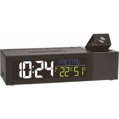 TFA Dostmann 60.5014.01 Radio Controlled Show Digital Alarm Clock Black