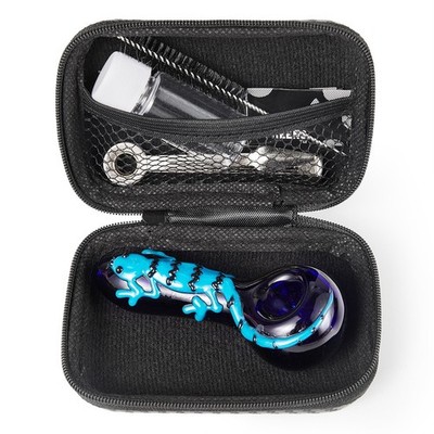 4'' Lizard Style Tobacco Smoking Glass Pipe Collectible Handmade Pipes with Box