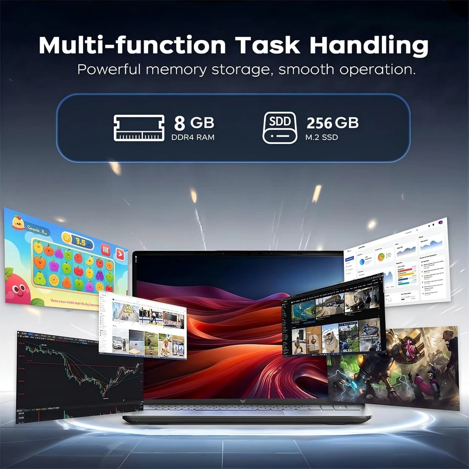 Tivique 2025 LX15 FHD Laptop 15.6-inch 12th N97 Quad-Core Processor - Image 4 of 4