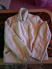 Damen Jacke Kunstleder Größe 44, plus Weste in beige