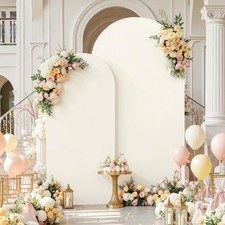 7.2FT 6FT Arch Backdrop Cover for Wedding, Set of 2 Stretchy Spandex Fitted A...
