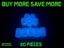 3d Printed Glow In The Dark Blue Strait lines  Paracord Beads 20 Pack