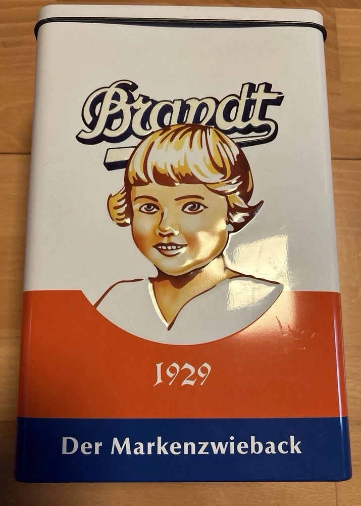 Blechdose, Brandt Markenzwieback ca.23 cm x 15 cm x 9,5 cm