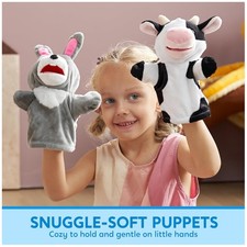 Joyin 6pc Kids Hand Puppet Set with Working Mouth