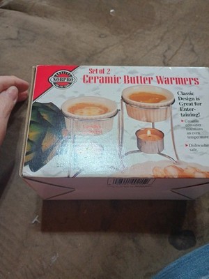 Norpro Ceramic Butter Warmers (Set of 2) Brand New & Unused In Open Box!