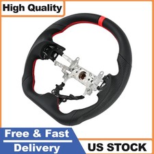 For 2012-2015 Honda Civic Gen 9th Steering Wheel Full Leather Perforated Grip Us For 2012-2015 Honda Civic Gen 9th Steering Wheel Full Leather Perforated Grip Us