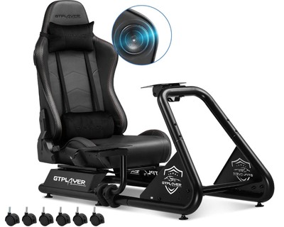 GTPLAYER Simulator-Cockpit, Rennlenkradständer mit Lautsprechern