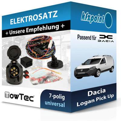 Für Dacia Logan Pick Up 03.2009-jetzt TOWTEC E-Satz 7polig universell FP
