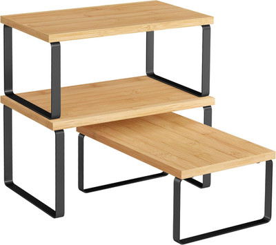 Cabinet Organizer Shelf, Set of 3 Kitchen Counter Shelves, Kitchen Storage, Spic