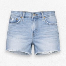 Levi's High Rise Light Wash Cut Off Denim Shorts Frayed Hem Shorts Size 28 NWT