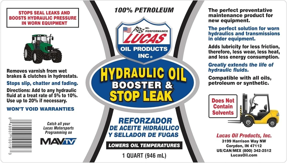 Hydraulic Oil Booster/Stop Leak - 1 Quart (946mls) FREE SHIPPING - image 3 of 4