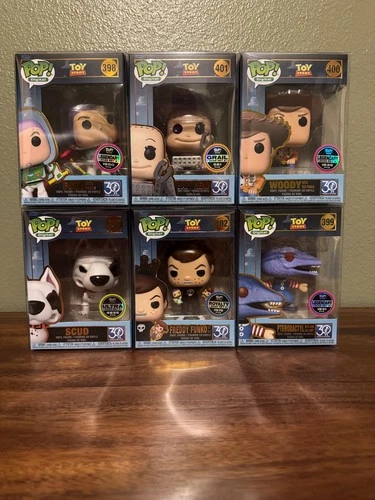 Toy Story Digital Funko Pops 6 Funkos Complete Set in Soft Protectors In-Hand