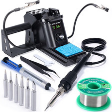 926 III 60W Digital Display Soldering Iron Station Kit W 2 Helping Hands, 6 Extr
