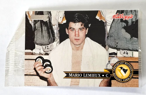 1995 - 1996 MARIO LEMIEUX KELLOGG'S PROMOTIONAL CEREAL BOX NHL HOCKEY CARD