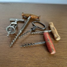 Konvolut Vintage Korkenzieher 5 Stück Monopol Holz Eisen Flaschenöffner Sammlung