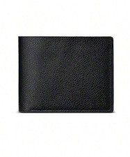 Genuine Leather Men  s Wallet RFID Blocking Slim Bifold Card Holder Wallet Black