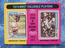 1975 Topps - Most Valuable Players Steve Garvey, Jeff Burroughs #212