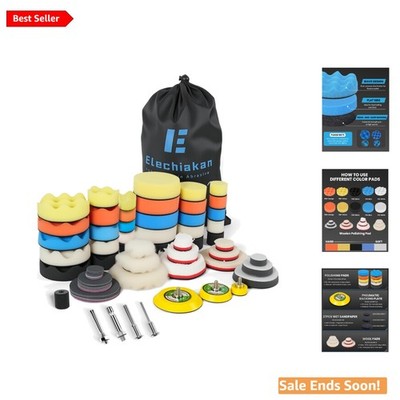 78PCS Drill Polishing Buffing Pads Kit for Automotive and Household Use in Vi...