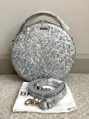 BRAHMIN LANE Shoulder Crossbody Bag MOONRISE SONIC Iridescent Silver NWT NIP