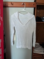 Michael Kors white knitted hoodie sweater Size Small