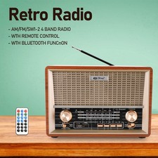 Retro-Style Decorative Radio Multifunction Music Player Bluetooth Speaker US