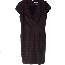 Classiques Entier Women's Gray Tweed Sheath Wear to Work Career Dress Size 12