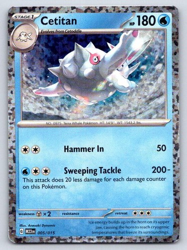 Cetitan 005/015 holo Promo McDonald's Collection 2023 Pokemon Near Mint