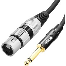 XLR Kabel Mikrofonkabel Mono 6,35mm Klinke 2m professionell Audiokabel